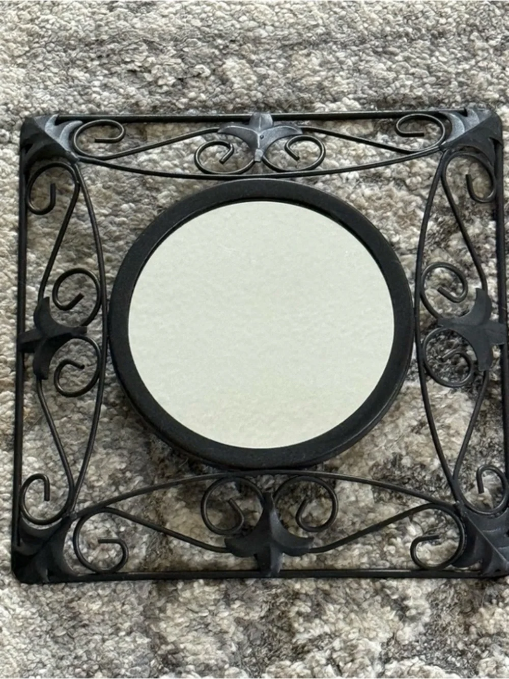🫶🏻 Home Interiors Black Decorative Wall Mirror with Ornate Scroll Frame